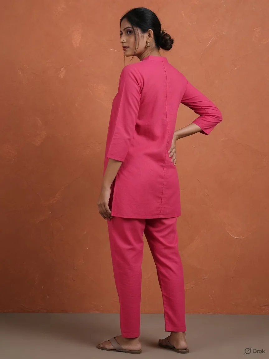 Hot Pink Cotton Co-ord Set 2